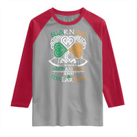 Funny Warning May Be Prone To Shenanigans And Malarkey Raglan Shirt St Patrick's Day Celtic Shamrock