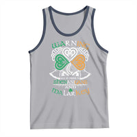 Funny Warning May Be Prone To Shenanigans And Malarkey Tank Top St Patrick's Day Celtic Shamrock