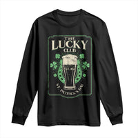 Funny St Patrick's Day Irish Beer Drinking Long Sleeve Shirt The Lucky Beer Club Horseshoe