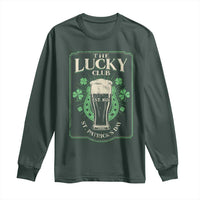 Funny St Patrick's Day Irish Beer Drinking Long Sleeve Shirt The Lucky Beer Club Horseshoe