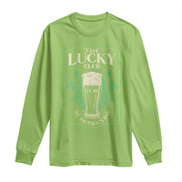 Funny St Patrick's Day Irish Beer Drinking Long Sleeve Shirt The Lucky Beer Club Horseshoe