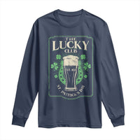 Funny St Patrick's Day Irish Beer Drinking Long Sleeve Shirt The Lucky Beer Club Horseshoe