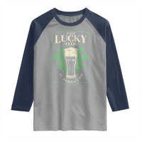 Funny St Patrick's Day Irish Beer Drinking Raglan Shirt The Lucky Beer Club Horseshoe