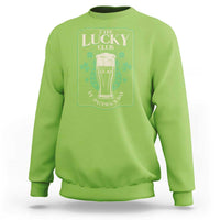 Funny St Patrick's Day Irish Beer Drinking Sweatshirt The Lucky Beer Club Horseshoe