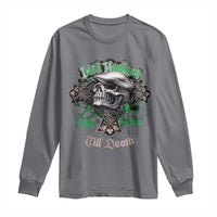 Funny Irish Pride Long Sleeve Shirt Irish Hooligan Stay True Till Death Flat Cap Skull