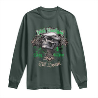 Funny Irish Pride Long Sleeve Shirt Irish Hooligan Stay True Till Death Flat Cap Skull
