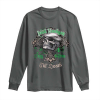 Funny Irish Pride Long Sleeve Shirt Irish Hooligan Stay True Till Death Flat Cap Skull