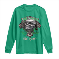 Funny Irish Pride Long Sleeve Shirt Irish Hooligan Stay True Till Death Flat Cap Skull