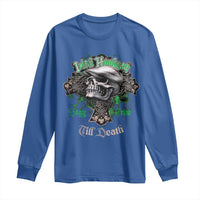 Funny Irish Pride Long Sleeve Shirt Irish Hooligan Stay True Till Death Flat Cap Skull