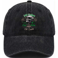 Funny Irish Pride Washed Cotton Baseball Cap Irish Hooligan Stay True Till Death Flat Cap Skull