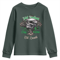 Funny Irish Pride Youth Sweatshirt Irish Hooligan Stay True Till Death Flat Cap Skull