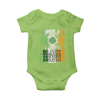 St Patrick's Day Black Irish Baby Onesie Vintage American Flag Celtic Cross