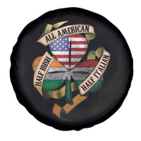 Half Irish Half Italian All American Spare Tire Cover Vintage Flag Shamrock Heritage