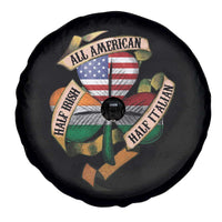 Half Irish Half Italian All American Spare Tire Cover Vintage Flag Shamrock Heritage