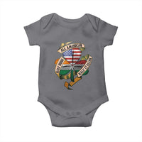 Half Irish Half Italian All American Baby Onesie Vintage Flag Shamrock Heritage