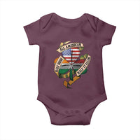 Half Irish Half Italian All American Baby Onesie Vintage Flag Shamrock Heritage