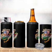 Half Irish Half Italian All American 4 in 1 Can Cooler Tumbler Vintage Flag Shamrock Heritage