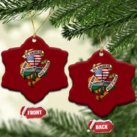 Half Irish Half Italian All American Ceramic Ornament Vintage Flag Shamrock Heritage - Wonder Print Shop