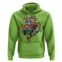Half Irish Half Italian All American Hoodie Vintage Flag Shamrock Heritage
