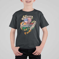 Half Irish Half Italian All American T Shirt For Kid Vintage Flag Shamrock Heritage
