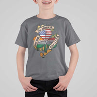 Half Irish Half Italian All American T Shirt For Kid Vintage Flag Shamrock Heritage