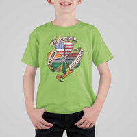 Half Irish Half Italian All American T Shirt For Kid Vintage Flag Shamrock Heritage