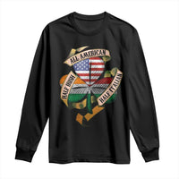 Half Irish Half Italian All American Long Sleeve Shirt Vintage Flag Shamrock Heritage
