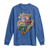 Half Irish Half Italian All American Long Sleeve Shirt Vintage Flag Shamrock Heritage