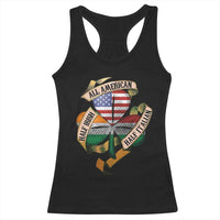 Half Irish Half Italian All American Racerback Tank Top Vintage Flag Shamrock Heritage