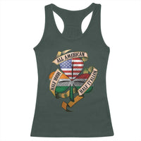 Half Irish Half Italian All American Racerback Tank Top Vintage Flag Shamrock Heritage