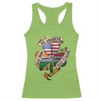 Half Irish Half Italian All American Racerback Tank Top Vintage Flag Shamrock Heritage
