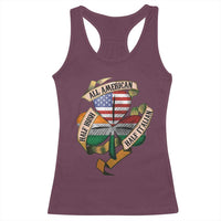 Half Irish Half Italian All American Racerback Tank Top Vintage Flag Shamrock Heritage