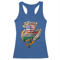 Half Irish Half Italian All American Racerback Tank Top Vintage Flag Shamrock Heritage