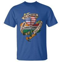 Half Irish Half Italian All American T Shirt Vintage Flag Shamrock Heritage