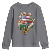 Half Irish Half Italian All American Youth Sweatshirt Vintage Flag Shamrock Heritage