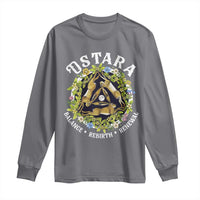 Ostara Balance Rebirth Renewal Long Sleeve Shirt Ostara Pagan Eostre Easter Day Three Hares