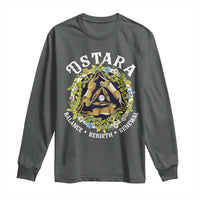 Ostara Balance Rebirth Renewal Long Sleeve Shirt Ostara Pagan Eostre Easter Day Three Hares