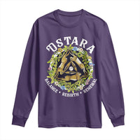 Ostara Balance Rebirth Renewal Long Sleeve Shirt Ostara Pagan Eostre Easter Day Three Hares
