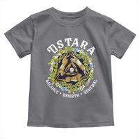 Ostara Balance Rebirth Renewal Toddler T Shirt Ostara Pagan Eostre Easter Day Three Hares