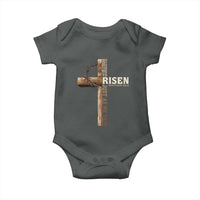He Is Not Here For He Is Risen Just As He Said Baby Onesie Christian Easter Day Religious Bible Verse Cross