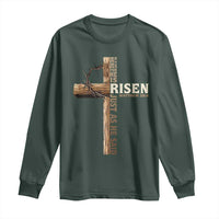 He Is Not Here For He Is Risen Just As He Said Long Sleeve Shirt Christian Easter Day Religious Bible Verse Cross