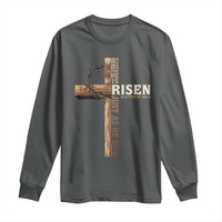 He Is Not Here For He Is Risen Just As He Said Long Sleeve Shirt Christian Easter Day Religious Bible Verse Cross