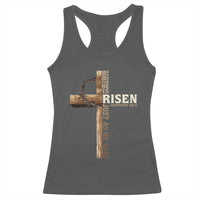 He Is Not Here For He Is Risen Just As He Said Racerback Tank Top Christian Easter Day Religious Bible Verse Cross