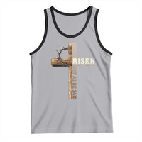 He Is Not Here For He Is Risen Just As He Said Tank Top Christian Easter Day Religious Bible Verse Cross