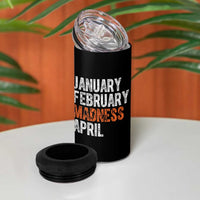 Funny Basketball 4 in 1 Can Cooler Tumbler January February Madness April Month