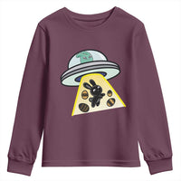 Funny Easter Day UFO Alien Bunny Youth Sweatshirt
