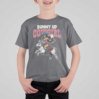 Funny Easter Day Western T Shirt For Kid Bunny Up Cowgirl Country Bunny