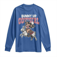 Funny Easter Day Western Long Sleeve Shirt Bunny Up Cowgirl Country Bunny