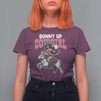 Funny Easter Day Western T Shirt For Women Bunny Up Cowgirl Country Bunny