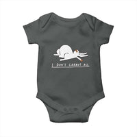 Funny Rabbit I Don't Carrot All Baby Onesie Lazy Bunny Easter Day